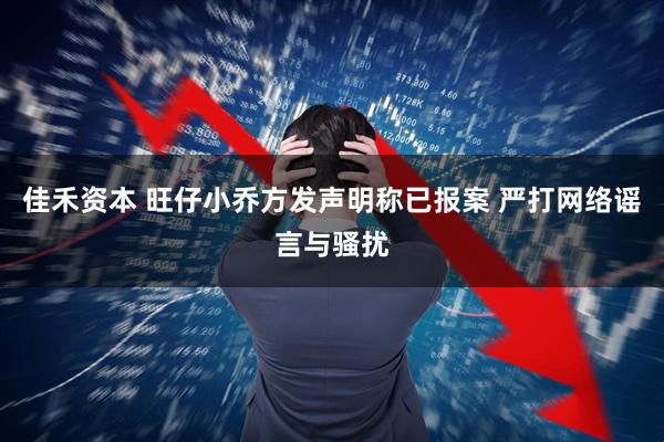 佳禾资本 旺仔小乔方发声明称已报案 严打网络谣言与骚扰